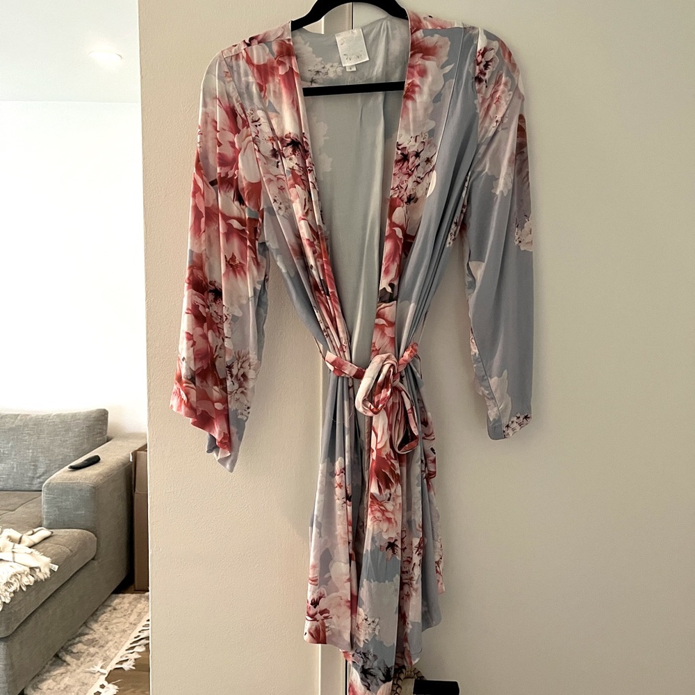 Floral light summer robe